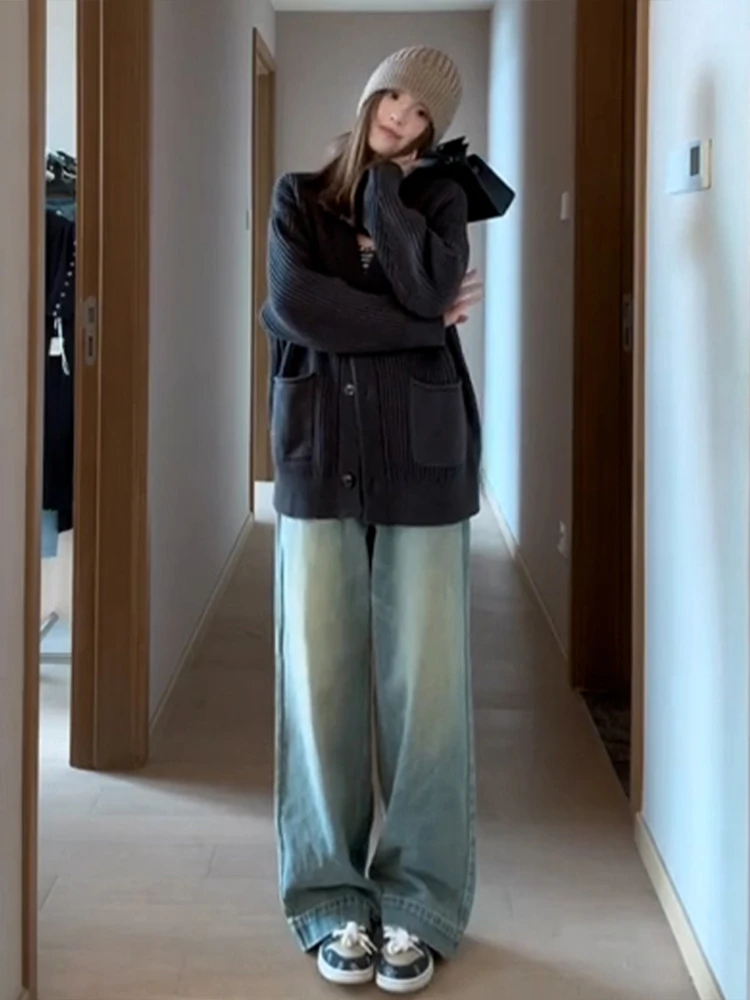 Корейская серия свитер верхняя одежда женская осень и зима 2024 новый вязаный