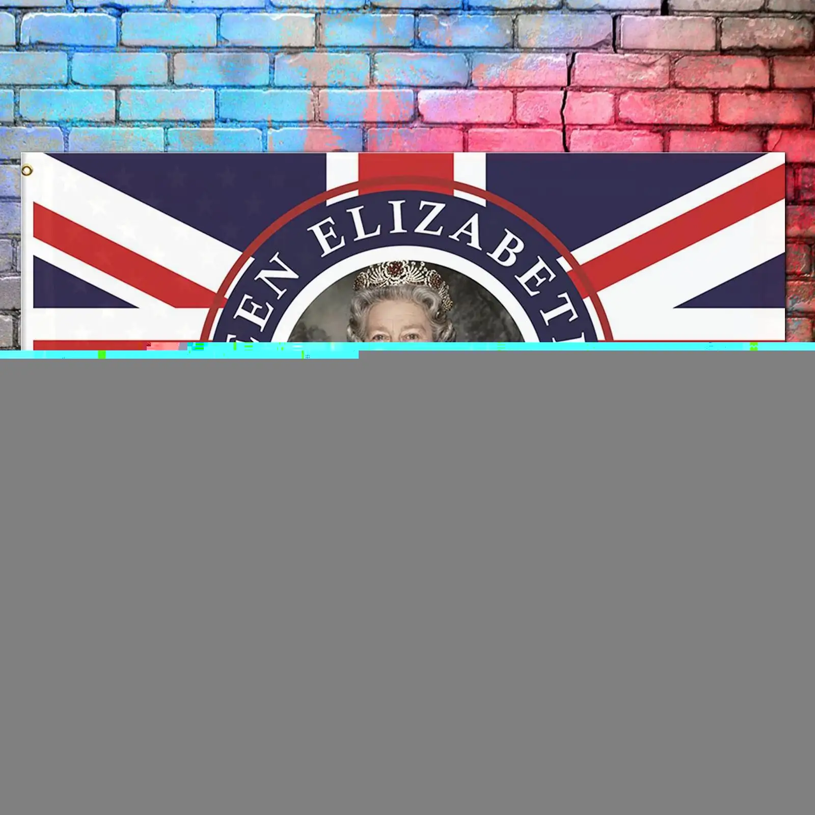 

2022 Regular 3*5FT Digital Printing Banner, The Great Hanging Queen's 70th Anniversary Commemorative Death British M0F5