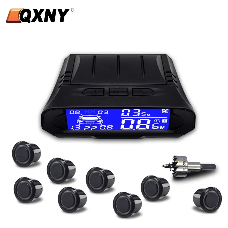 Комплект резервного радара Parkmaster для обнаружения слепых зон, звуковой Индикатор оповещения для гаража, передняя и задняя парктроника, система парковки с 8 датчиками