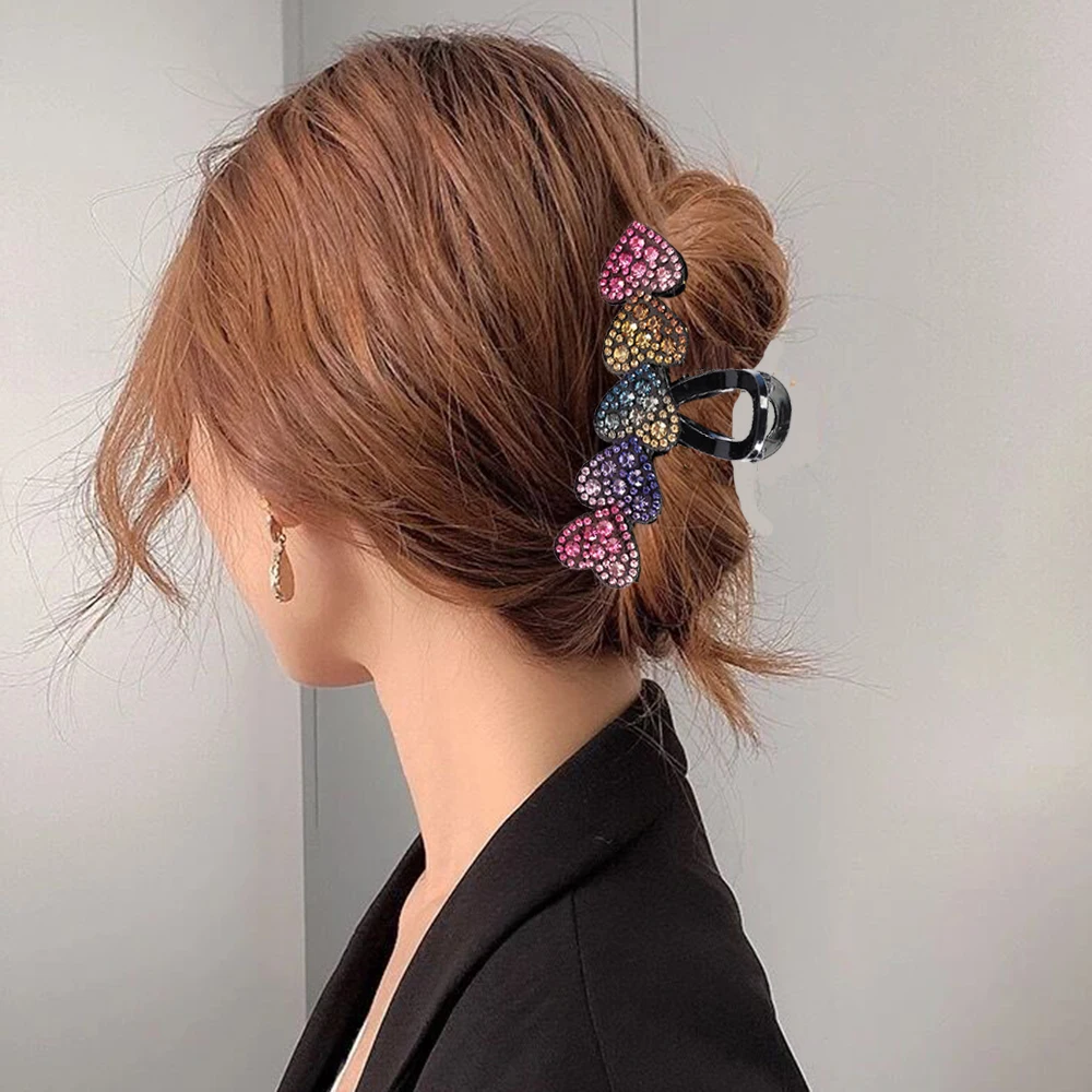 Женские роскошные стразы заколки для волос краб женские большого размера модные