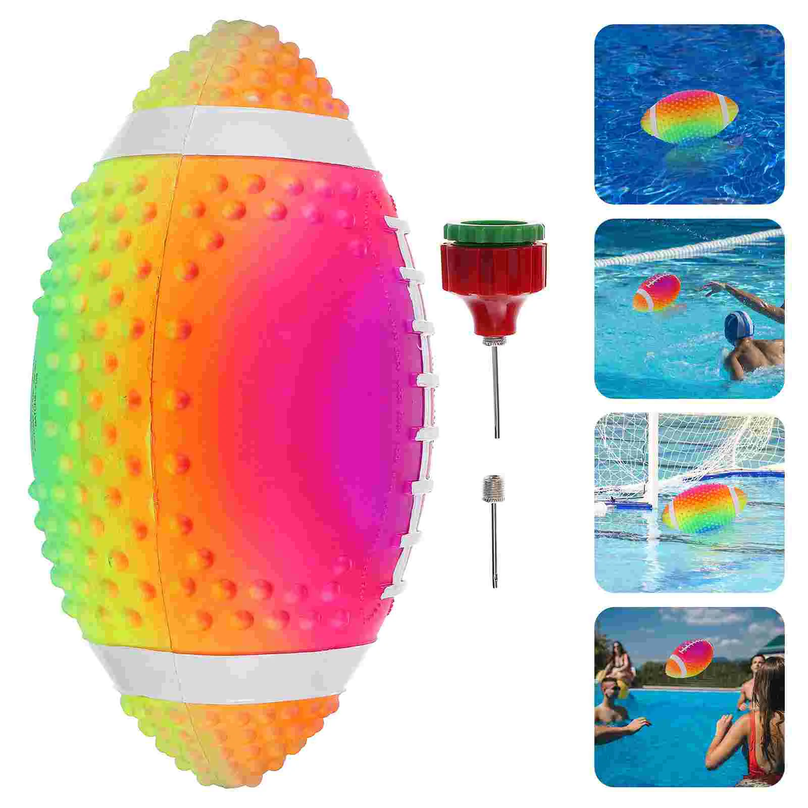 

Inflatable Swimming Ball Toy Rugby Shape Beach Ball Toy Children Underwater Ball Toy Swim Ball Toy