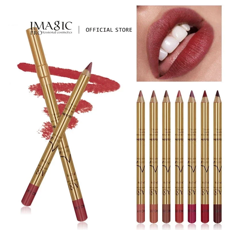 IMAGIC 8Colors/Kit Lip Liner Pencil Nude Matte Lip Liner Moisturizing Waterproof Long Lasting Makeup Professional Lip Liner Tool