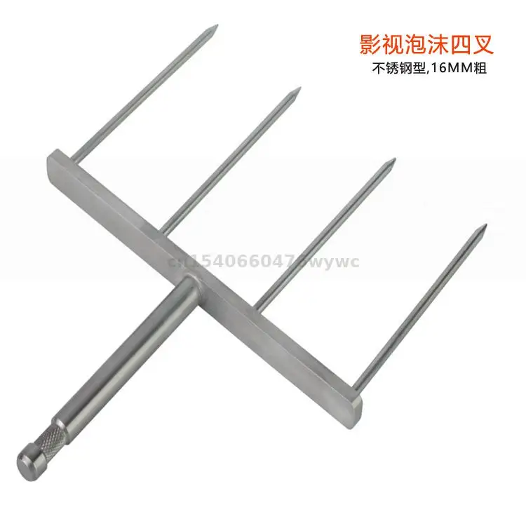 

Film And Television Studio Stainless Steel Four fork Foam Plate Fork Film And Television Harpoon Rice Pineapple Steel