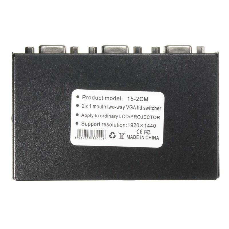 

HOT-2X 2 In 1 Out VGA VGA 2 PORTE A Monitor Two Sources MANUAL SWITCH SPLITTER