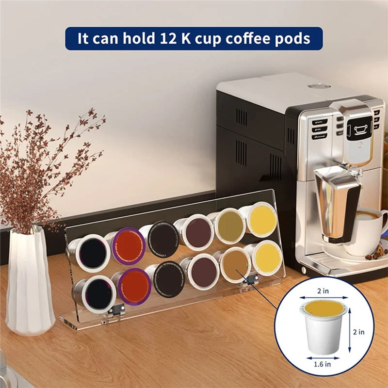 Держатель K-Cup подставка для хранения кофе под шкафом совместимая с 12 капсул чашек