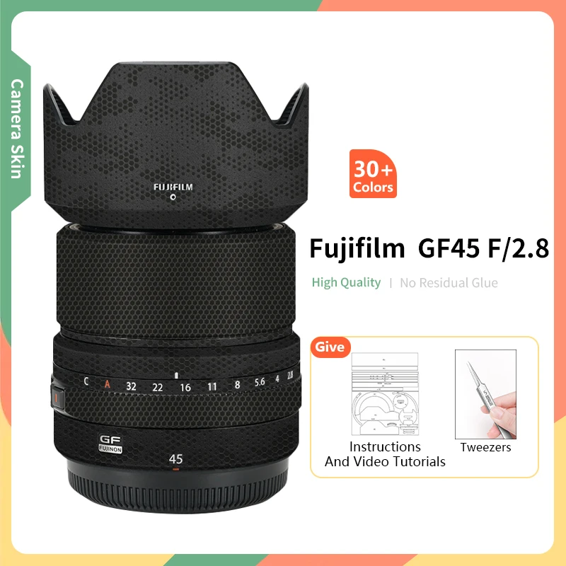 

For Fujifilm 45mm Skin GF 45mm F/2.8 Lens Skin Anti-Scratch Protective Sticker Wrap Skin Circuit Line Gold Colors