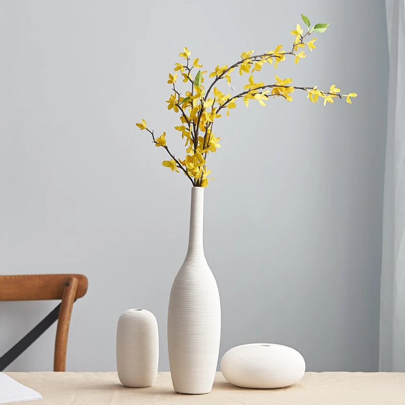 

Nordic Minimalism Vase Decoration Household Ceramic Decor Classical Living Room Modern for Home Table Dried Flower Pots Decor