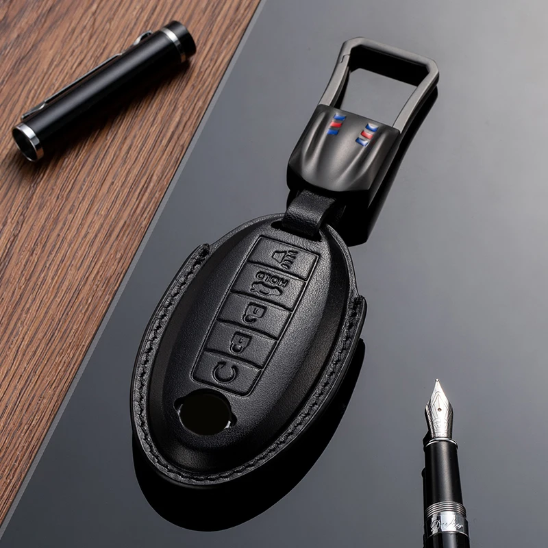

Autodoxxsi Leather Car Remote Key Fob Case Cover For Nissan For Infiniti Holder