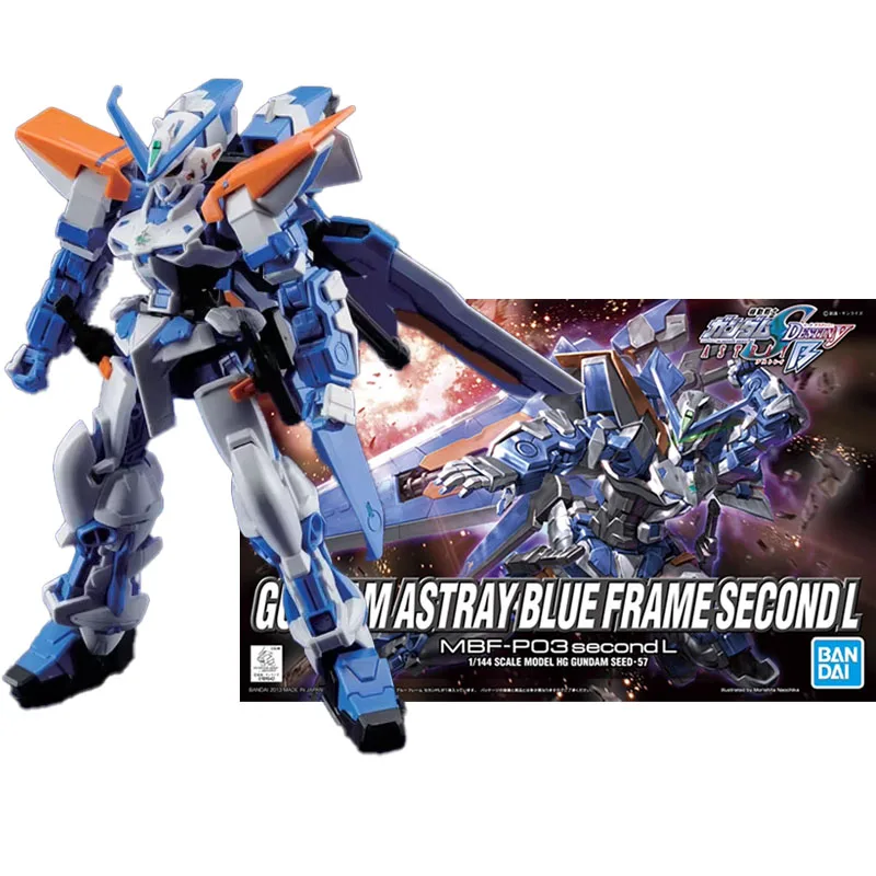 Фото Bandai HG 1/144 оригинальный GUNDAM ASTRAY BLUE FRAME SECONDL сборная модель комплект экшн-фигурки игрушки для детей Коллекционный подарок №1