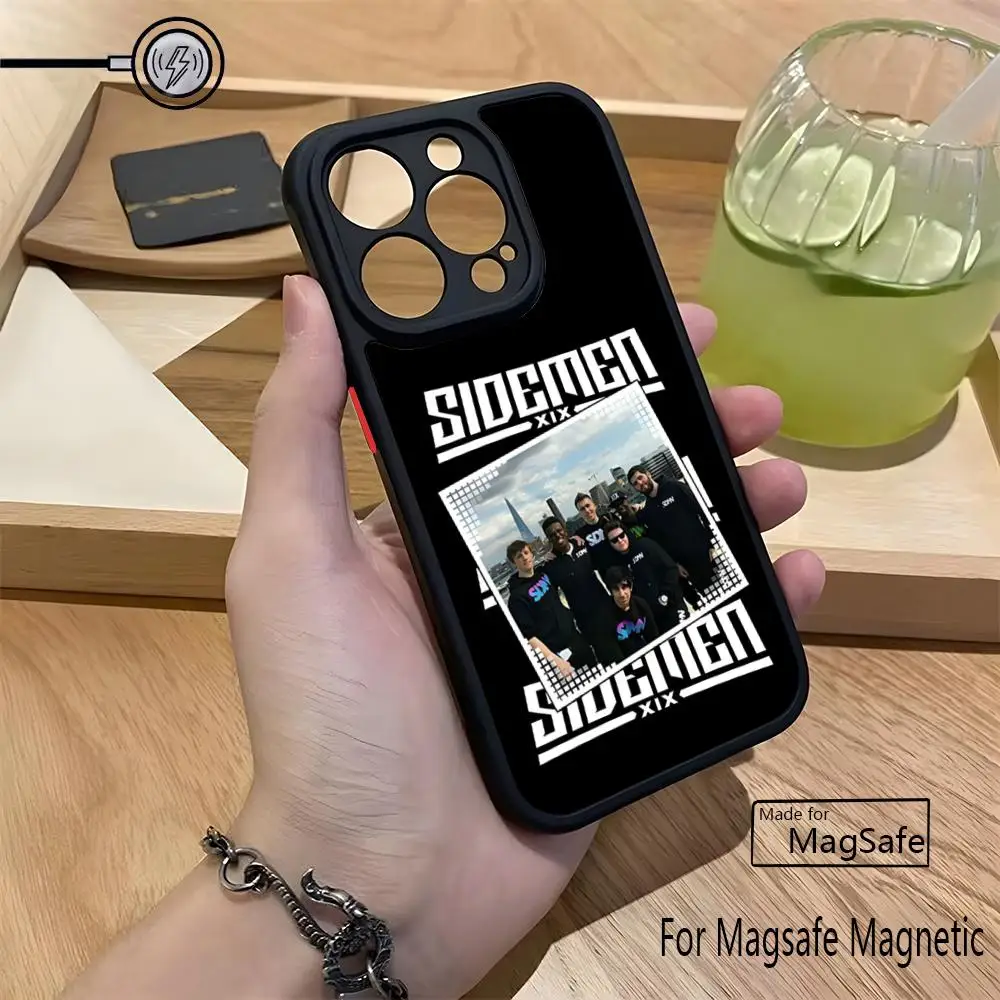 Чехол для телефона Sidemen SDMN Iphone 16 Pro Max 15 14 Plus 12 13 XR X XS матовый магнитный чехол с
