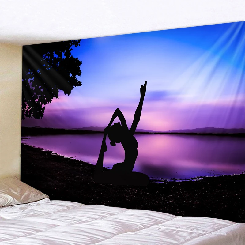 Индийский Будда медитация 7 Чакра гобелен настенный подвесной Datura настенная