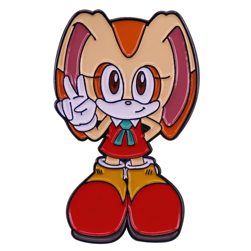 Металлическая брошь в стиле аниме Sonic The Hedgehog