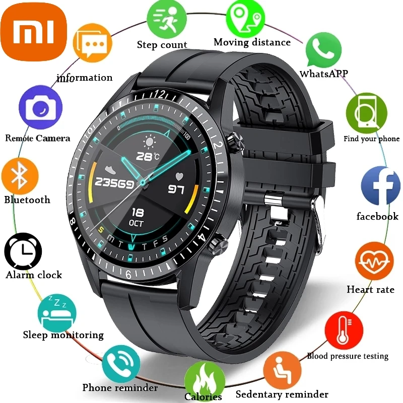 

xiaomi Bluetooth Phone Smart Watch Men Waterproof Sport Multifunction Fitness Watch Health Tracker Weather Display smartwatch