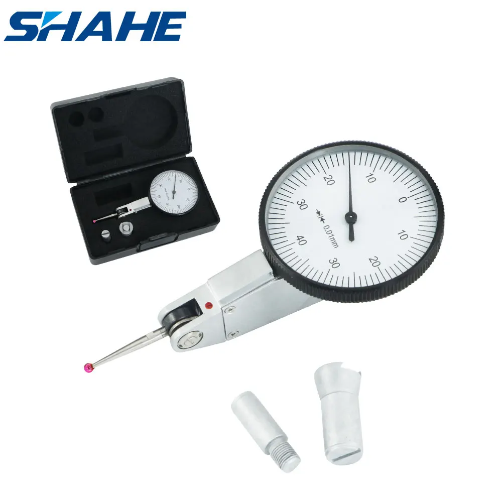 Dial Test Indicator Gauge with Red Jewel 0-0.8 mm Dial Test 0.01 mm Dial Indicator Gauge Measuring Tool