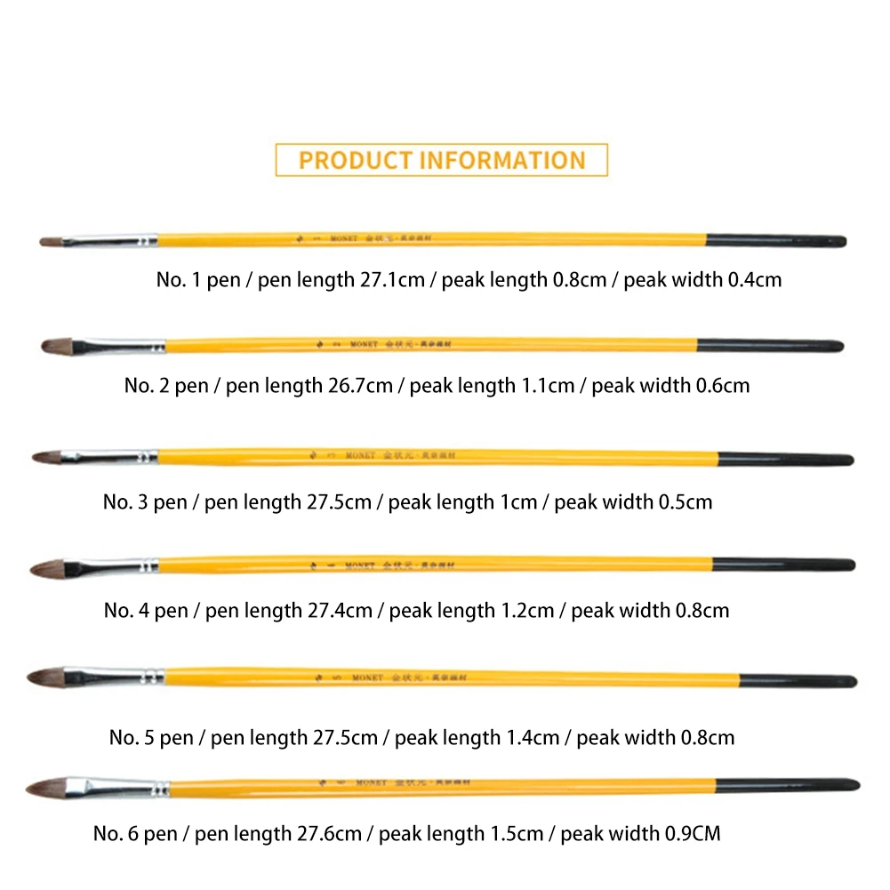Ручка MONET с деревянной ручкой и длинным хвостом ручка для рисования