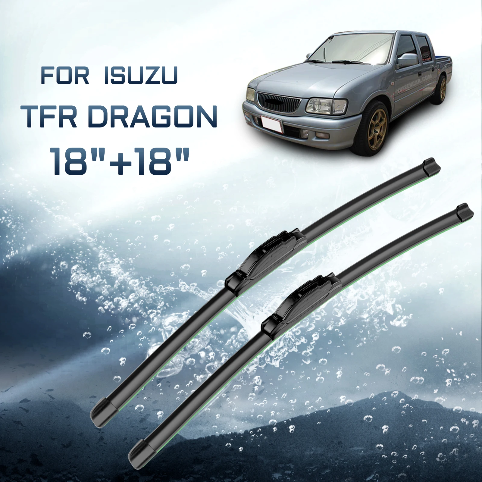 

Щетки стеклоочистителя Kungkic RHD для Isuzu TFR Dragon 2000-2022, лобовое стекло, переднее стекло, 18 + 18 дюймов
