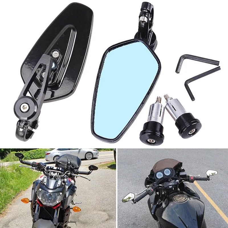 

Мотоциклетное боковое зеркало заднего вида, 2 шт., универсальное Алюминиевое Крепление для стандартного руля 7/8 дюйма 1 дюйм, мотоциклетное зеркало Honda Suzuki Yamaha