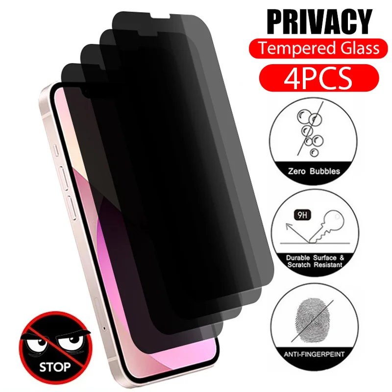 

4 шт. противошпионская Защита экрана для iPhone 14 13 Pro Max XS Max XR Защита экрана для Iphone 13 Pro 14 7 8 6 Plus защитное стекло
