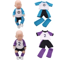 one piece doll clothing sportswear ball set many styles fits 43cm baby doll and 18 inch girl doll clothing accessories f262