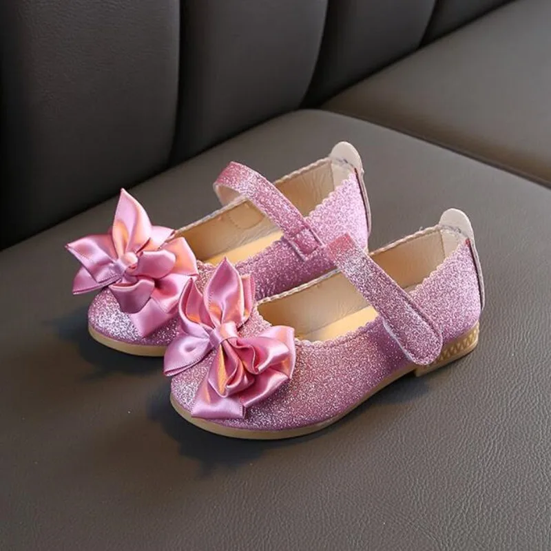 

Children Fashion Princess Kids Leather Shoes For Girls Bowknot Dance Shoes Slip-on Dress Party Shoe Casual Single kids walker