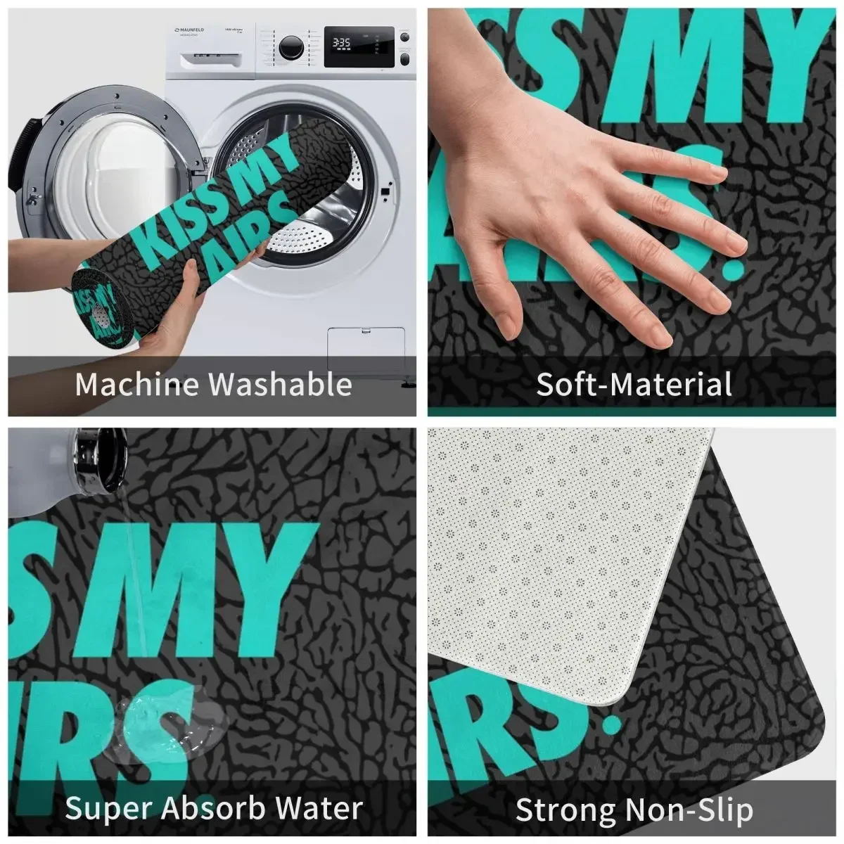 Полиэстеровый коврик для входа и балкона 40 х60 см