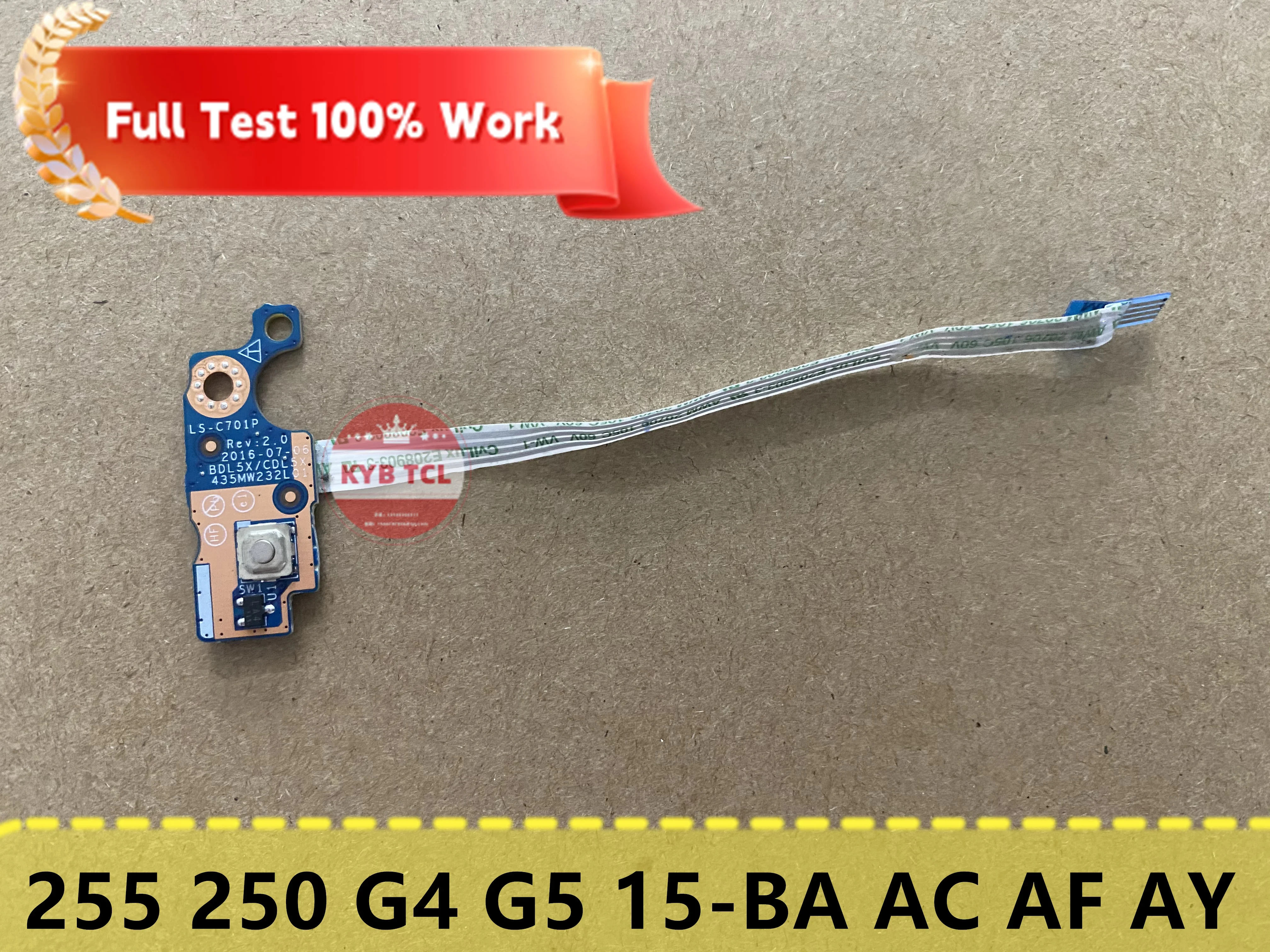 Кнопка питания ноутбука настольный кабель коммутатор Canle ABL52 LS-C701P HP 255 G5 G4 250 15-BA 15-AC