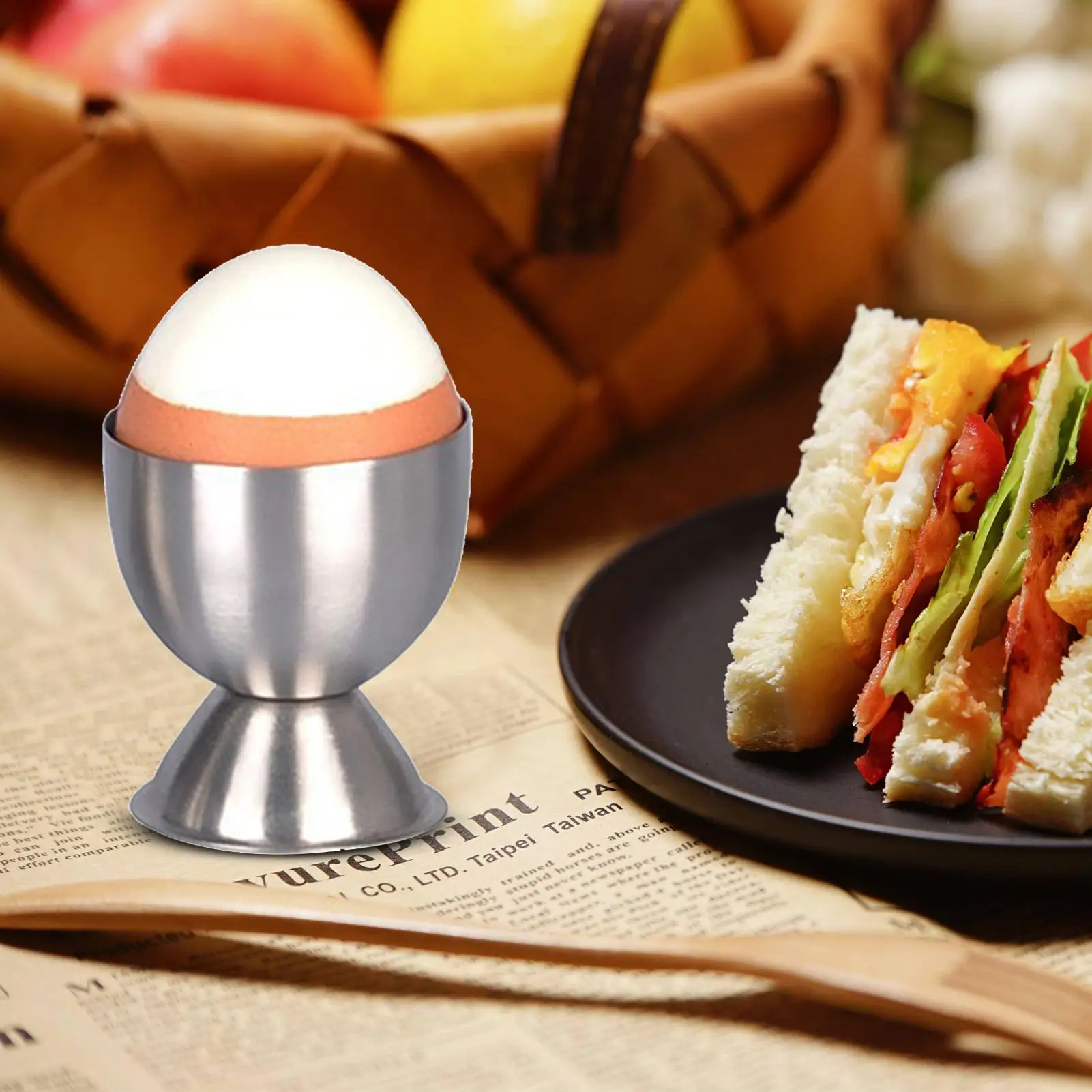 

Egg Cup Holder Stainless Steel Boiled Eggs Cup Steam Stand Caviar Cup Kitchen Tools for Banquet Breakfast Accessories 1pcs/4pcs