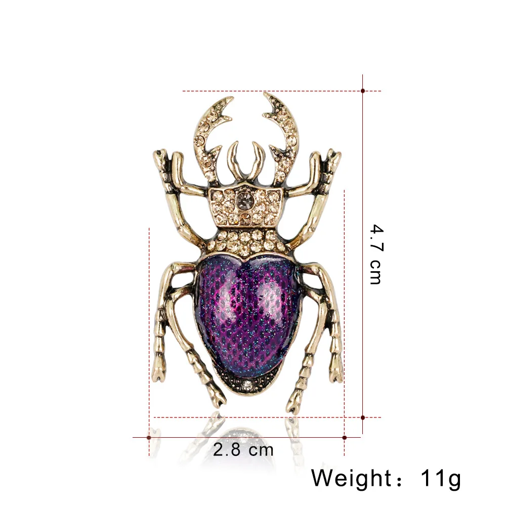 TULX винтажные броши-жуки и булавки для женщин эмалированная брошь в виде