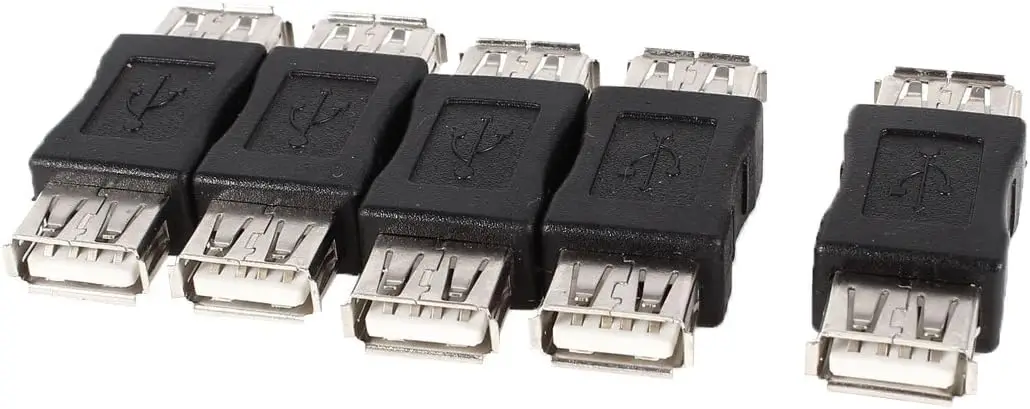 

5 Pcs USB 2.0 Type A Female to Female f/f Adapter Adaptor Connector