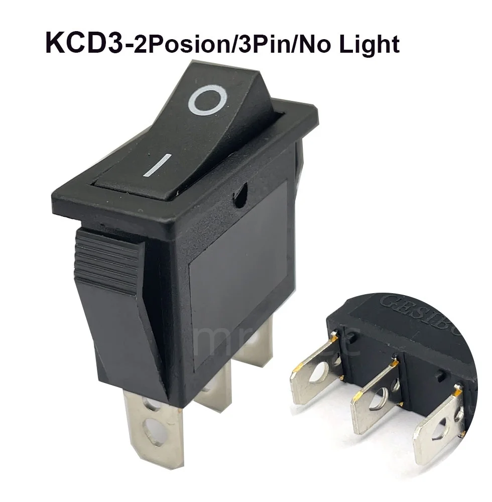 Переключатель KCD3 2 положения зеленый пластик