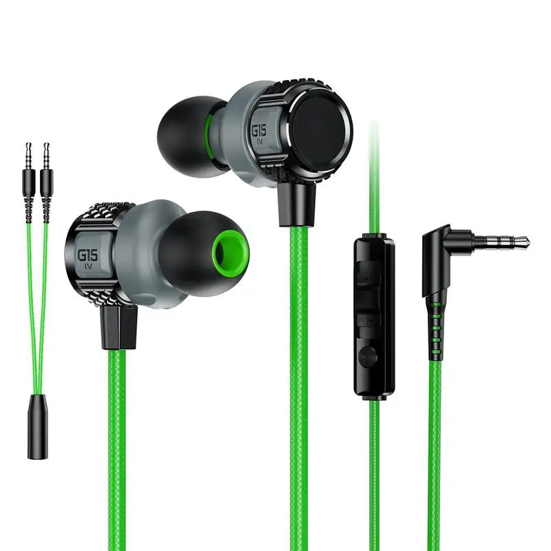 

Ear Buds With Wire 3.5mm In-Ear Gamer Headphones Lightweight Ear Buds Wired With Microphone For 4 Silicone Ear Caps 1 Wire Clip