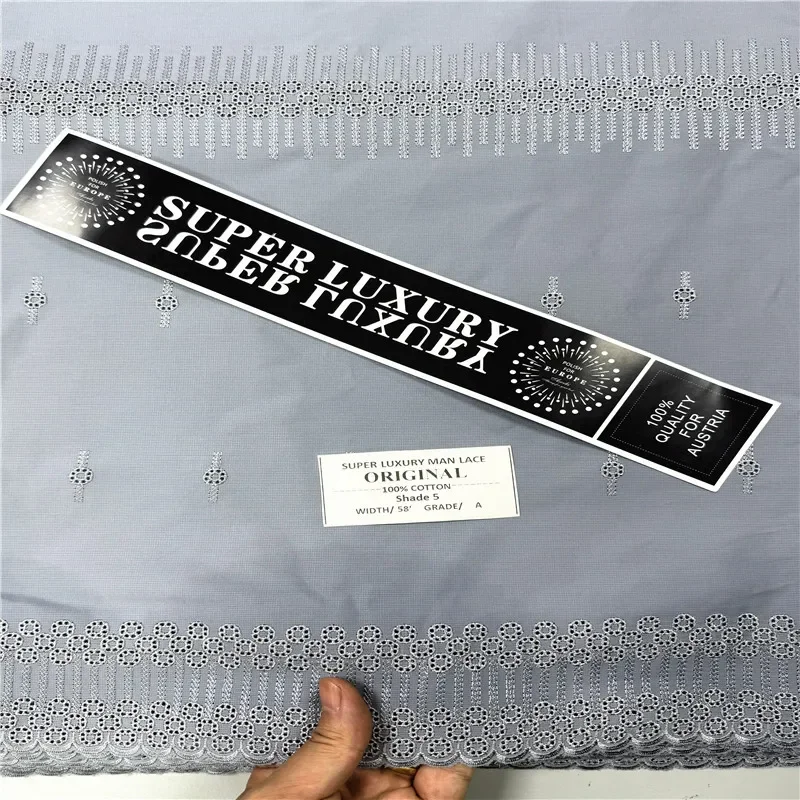 5 ярдов нигерийская 100% хлопок польская атласная ткань для вышивки