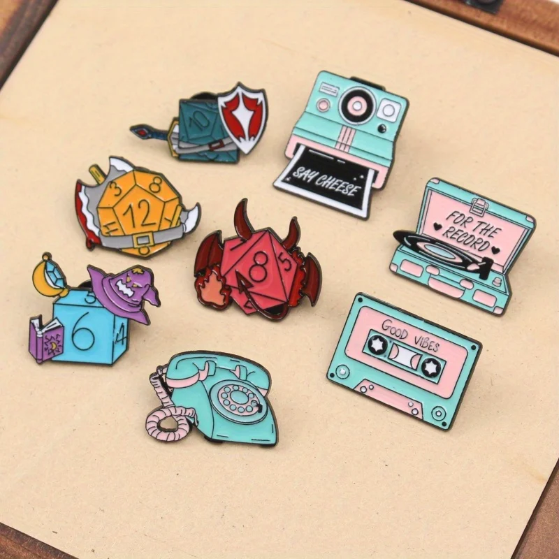 Креативный веселый дьявол ковбойский значок Подземелья и Драконы кости булавка