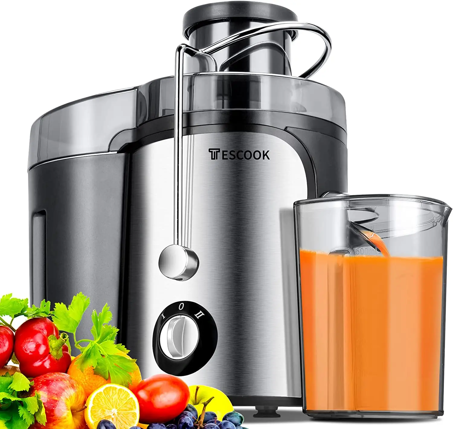 

Juicer, 600W Juicer Machines 3 Speeds with 3'' Feed Chute, Juicer Extractor for Whole Fruits & Vegs