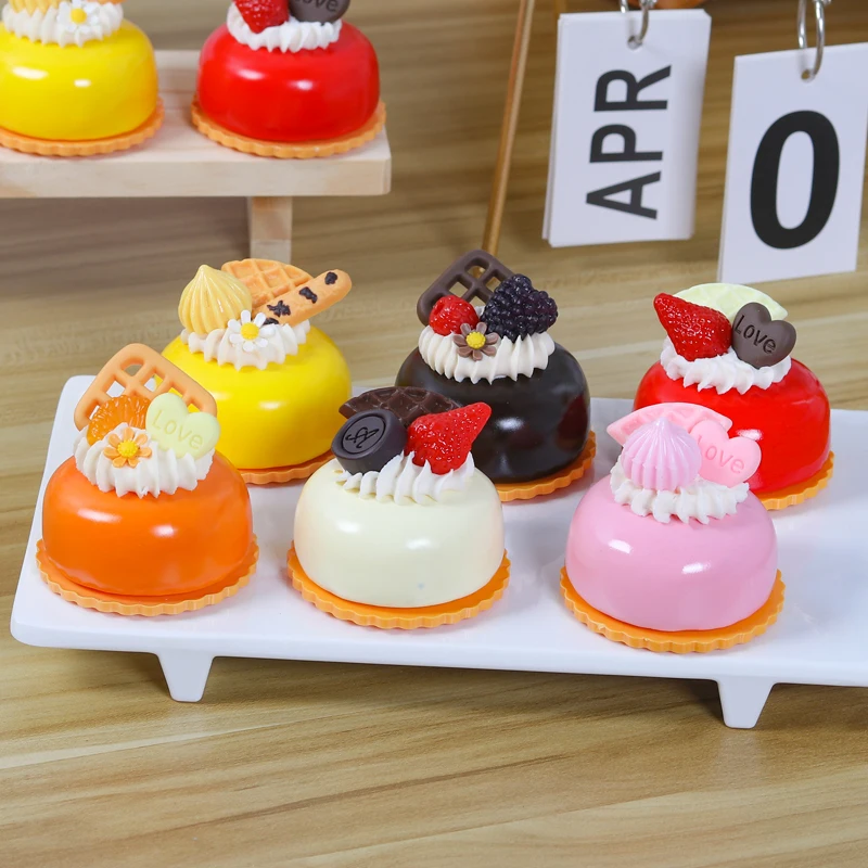 

1PC Artificial Fruit Cake Cookies Fake Food Decoration Photography Pro Food Simulation Cake Model Tea Table Decoration FCYY-069