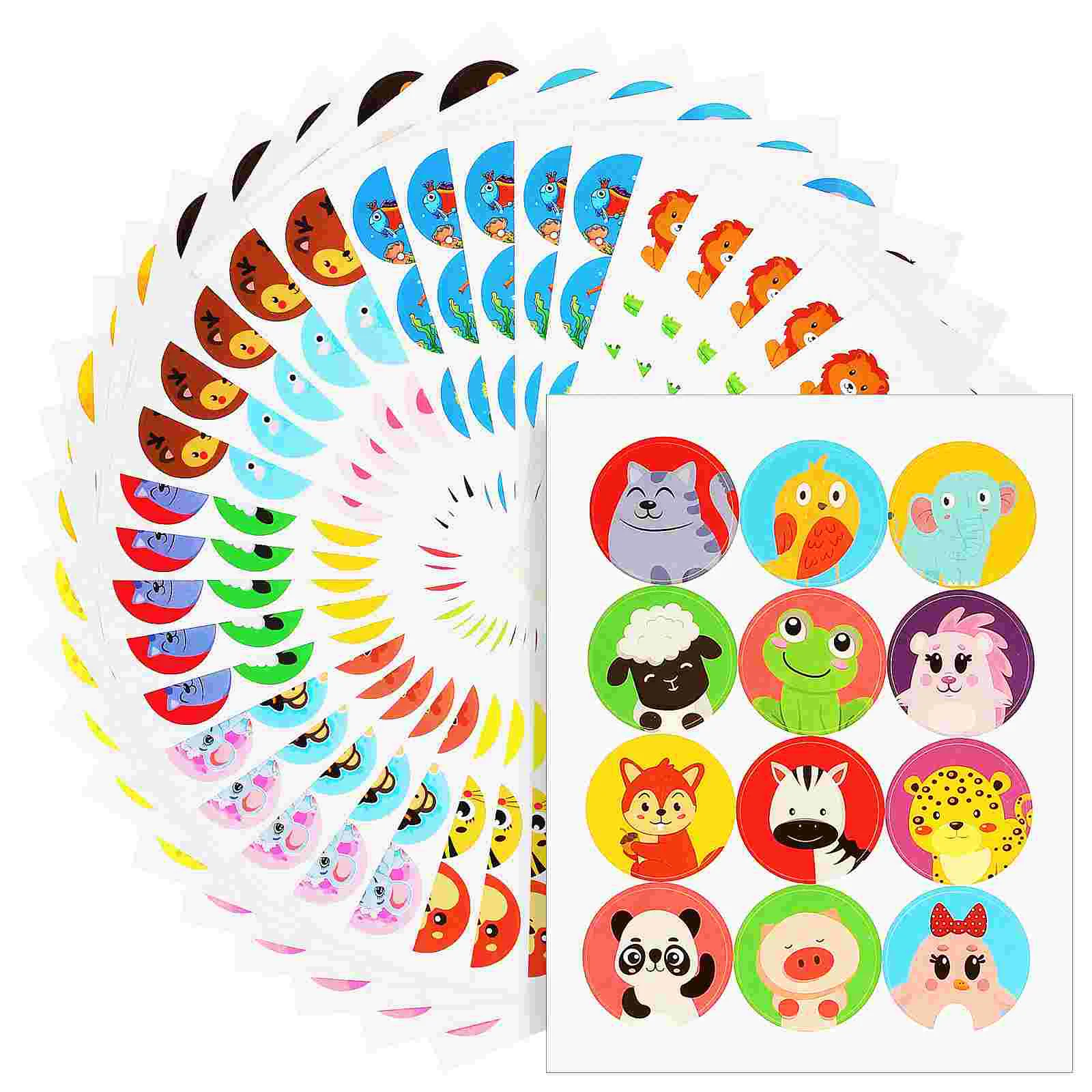 

60 Sheets Crafts Mini Stickers Kids Animal Small Reward Chart Children Copper Plate Primary School Bulk
