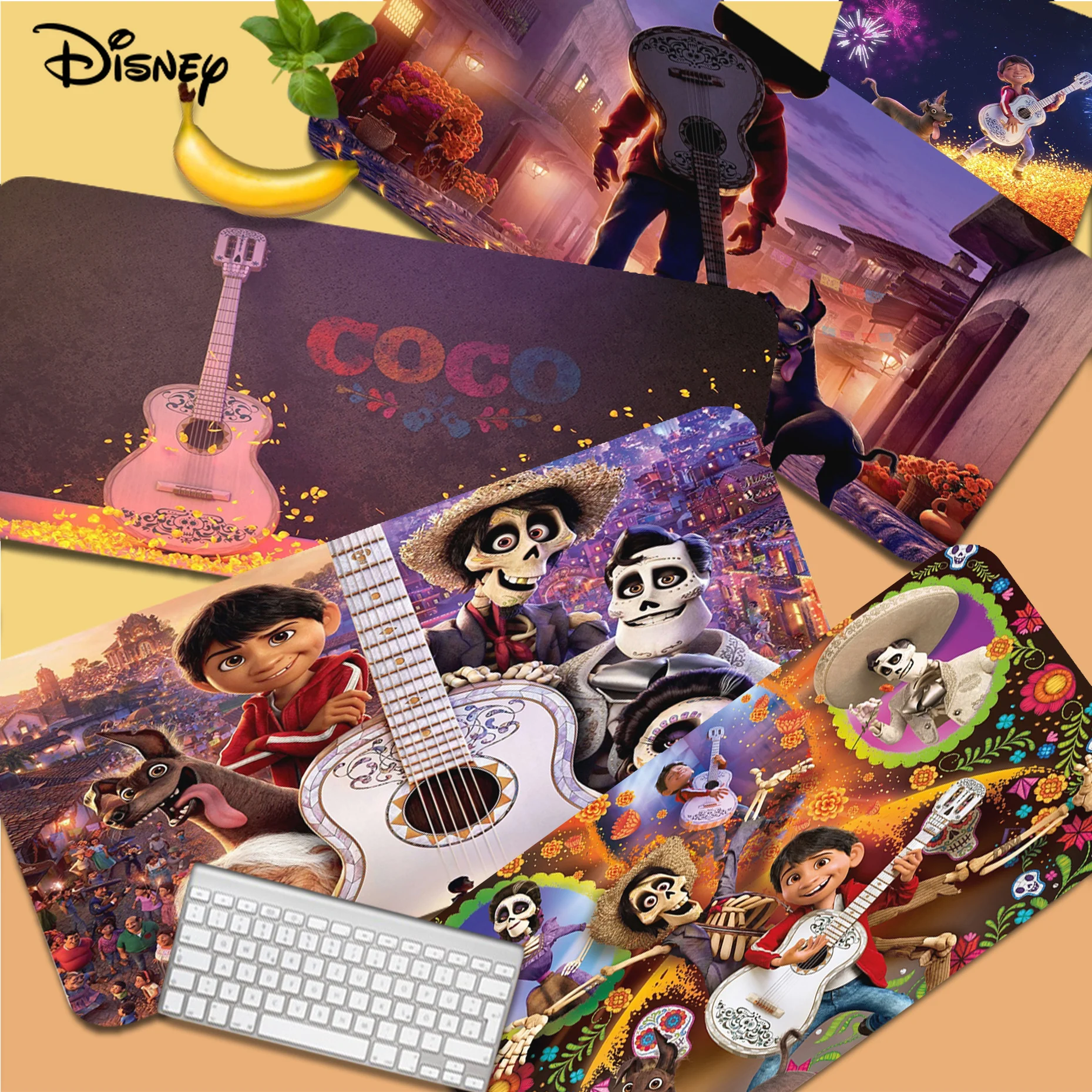 

Disney Coco Mousepad Girl Pad Keyboards Mat Rubber Gaming Mousepad Desk Mat Size For Large Edge Locking Game Keyboard Pad