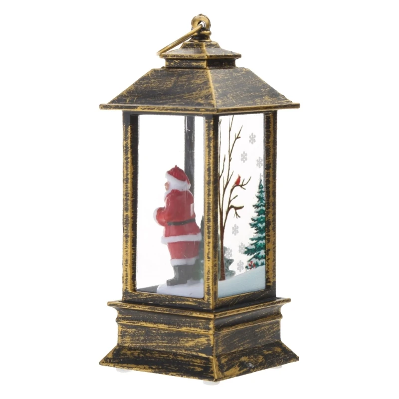 Сверкающий фонарь для домашнего стола праздничное украшение рождественская