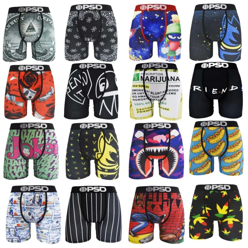 1 шт. модное мужское нижнее белье с принтом боксеры Cueca мужские трусы