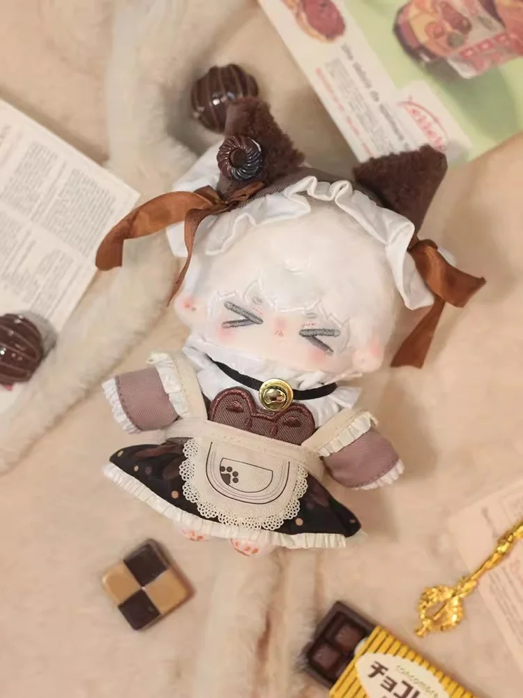 Оригинальный костюм горничной и кафе ручной работы для куклы 10 см черная