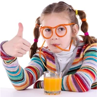 glasses straws plastic funny drink pouches with straw party supplies atmosphere props children like drink water disposable diy