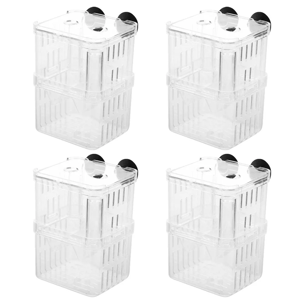 

4 Pcs Fish Egg Tumbler Aquarium Hatchery Breeder Fish Separator Aquarium Guppy Breeding Box Hatching Incubator Isolation Box