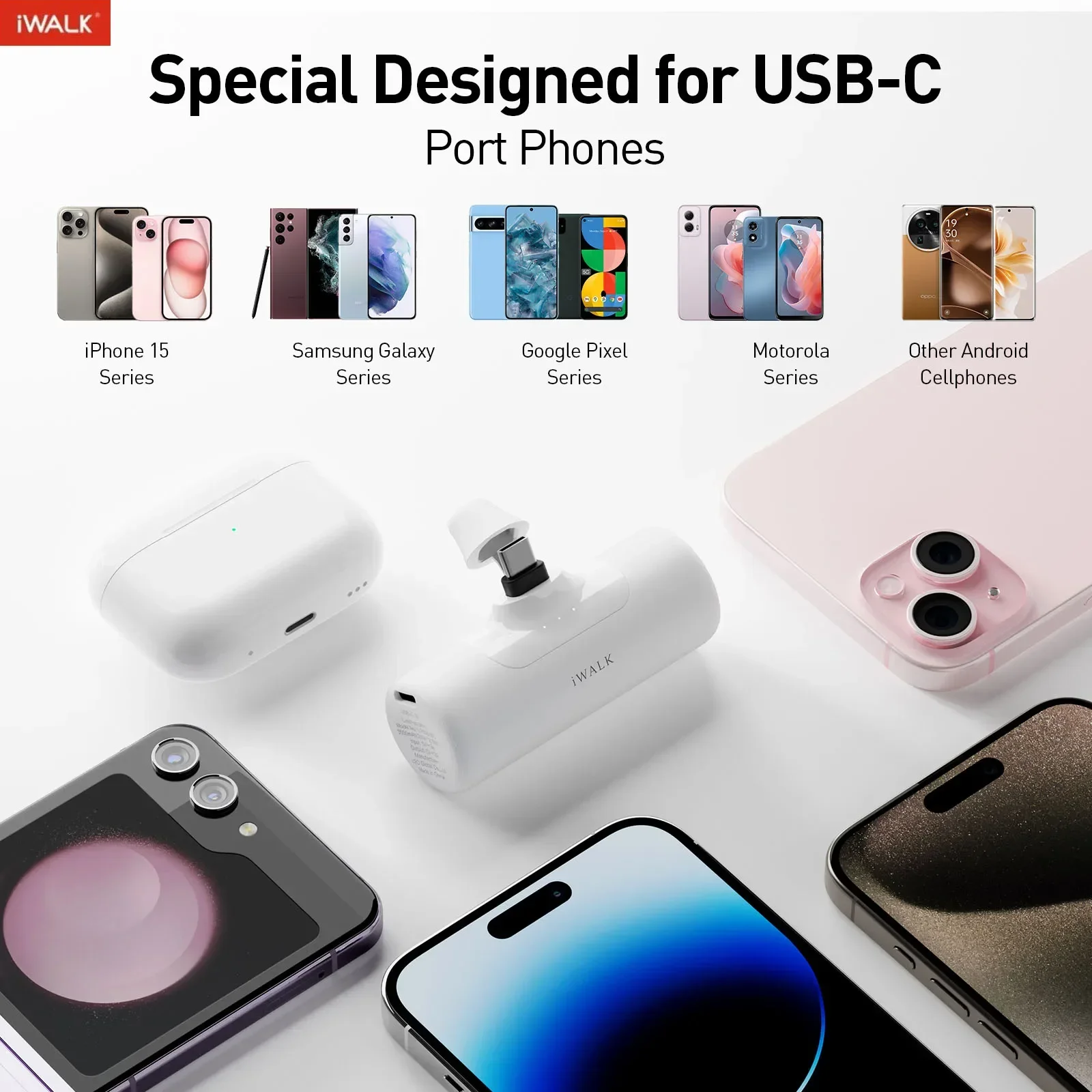 iWALK Power Bank Портативная капсульная батарея Быстрое портативное зарядное