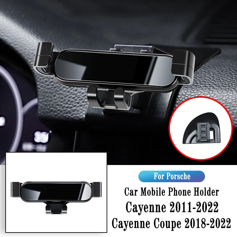 

Car Phone Holder For Porsche Cayenne 2011-2022 Gravity Navigation Bracket Air Outlet Clip Bracket Rotatable Support Accessories