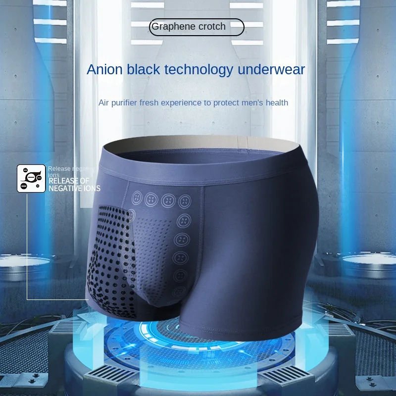 3pcs/Lot Magnetic Underwear Cotton Home Physiological Underwear Comfortable L-4XL Enlargement Men'S Boxers plus size