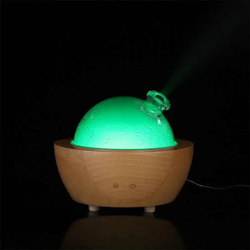 

EU AU US UK Plug Essential Oil Mist Ultrasonic Fragrance Aromatherapy Vaporizer Humidifier Aroma Diffuser Solid Wood Glass