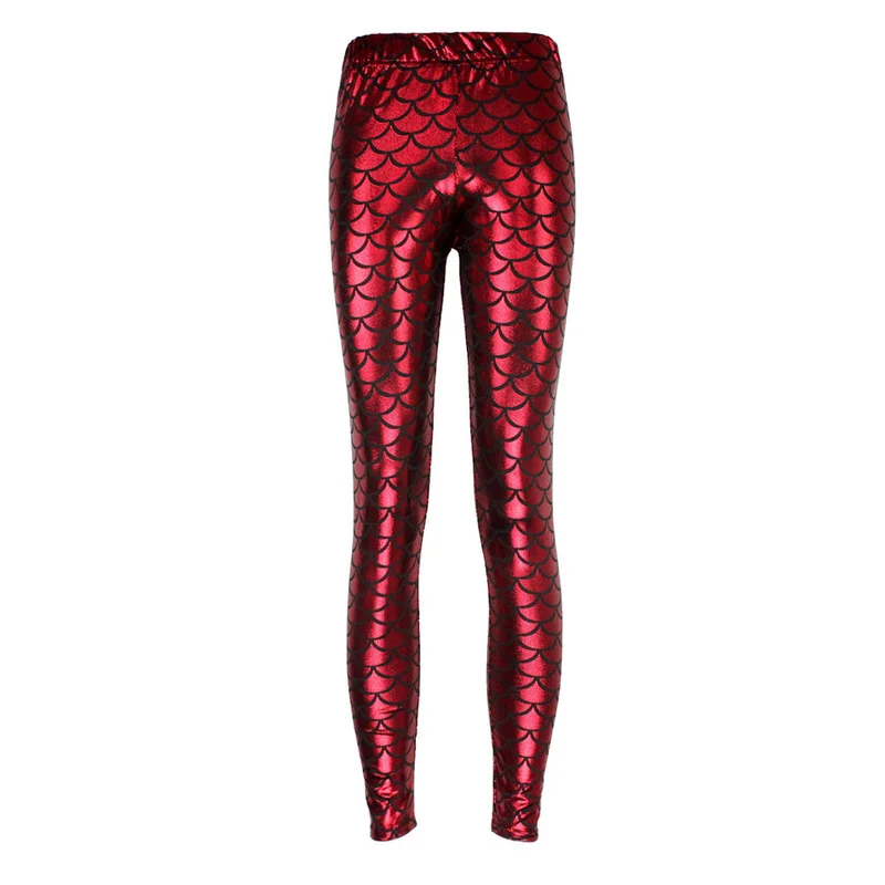

Sexy Dance Club Multicolors Plus Size Leggings Streetwears Mermaid Fish Scale Shiny Leggings Women 2021 Print Overiszed Leggging