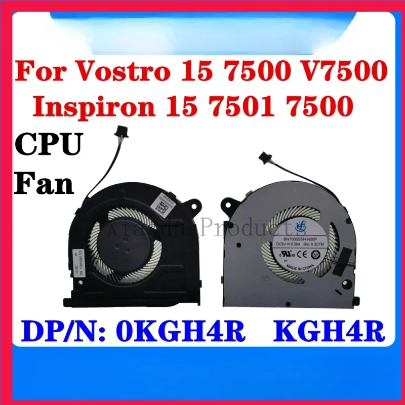 Новый оригинальный 0KGH4R KGH4R для Dell Vostro 15 7500V7500 Inspiron 7501 7500 вентилятор процессора
