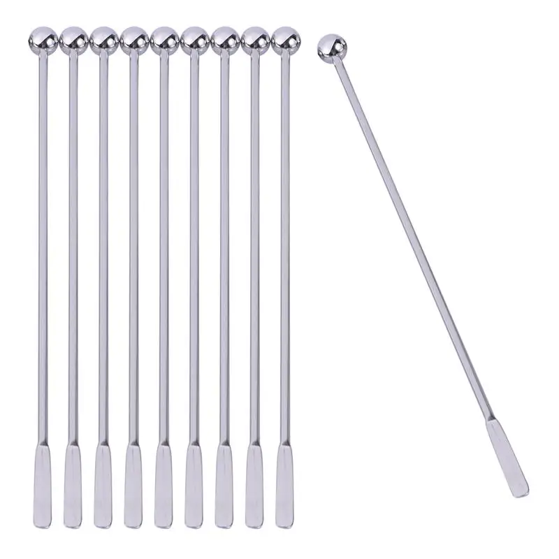 

5 Pcs 19cm Stainless Steel Creative Mixing Cocktail Stirrers Sticks For Manual Rod Wedding Party Bar Swizzle Drill Glass