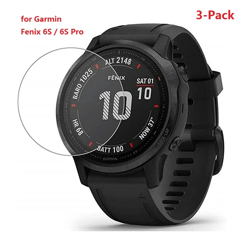 

Защитное стекло для смарт-часов Garmin Fenix 6S / 6S Pro/ 6S Sapphire / 6S Pro защитная пленка из закаленного стекла, 3 шт.